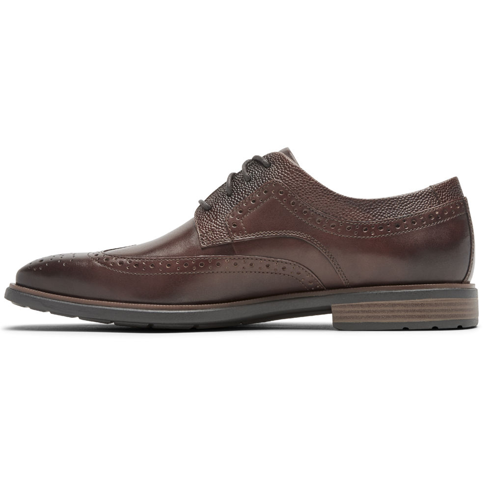 Rockport Mens Farrow Wingtip - Lace Up Brown - QVY419387